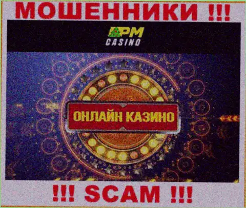 Направление деятельности internet-мошенников PM Casino - это Казино, однако имейте ввиду это обман !!!