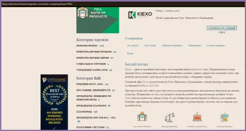 Обзорная статья про форекс дилинговый центр Киехо ЛЛК опубликована на сайте Директори ФинансМагнатес Ком