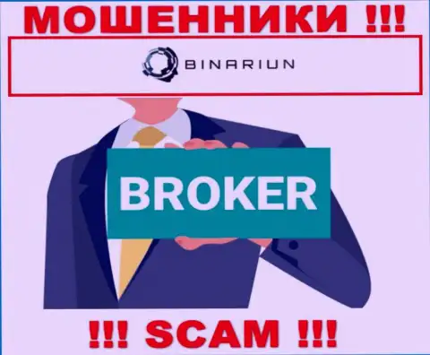 Работая совместно с Binariun, рискуете потерять денежные вложения, так как их Broker - это кидалово