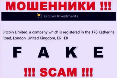 Адрес регистрации конторы Bitcoin Limited на официальном ресурсе - ненастоящий !!! БУДЬТЕ КРАЙНЕ БДИТЕЛЬНЫ !!!