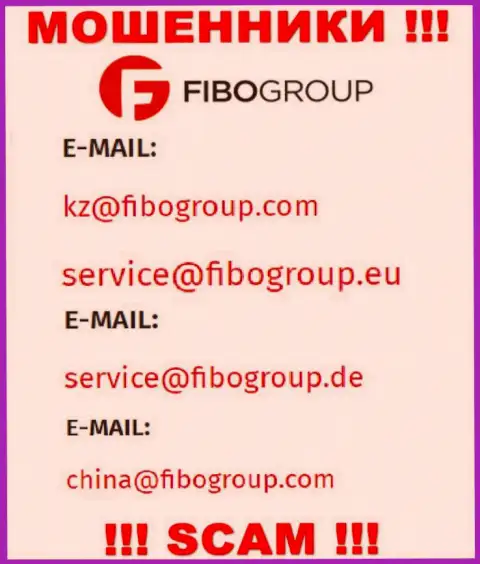 Электронный адрес, который интернет мошенники ФибоФорекс показали на своем официальном ресурсе