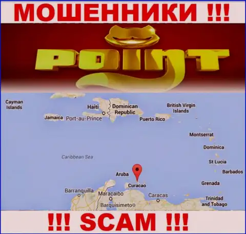 Компания PointLoto Com зарегистрирована очень далеко от клиентов на территории Curacao