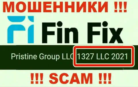 Номер регистрации очередной незаконно действующей конторы Fin Fix - 1327 LLC 2021