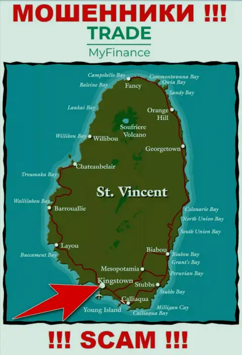 Юридическое место регистрации интернет мошенников Трейд Май Финанс - Kingstown, St. Vincent and the Grenadines