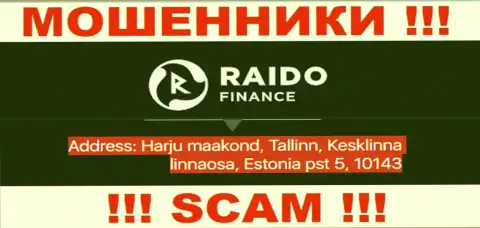 Raidofinance OÜ - это типичный лохотрон, официальный адрес компании - фиктивный