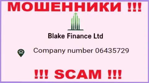 Номер регистрации очередных шулеров всемирной internet сети конторы Blake Finance Ltd - 06435729