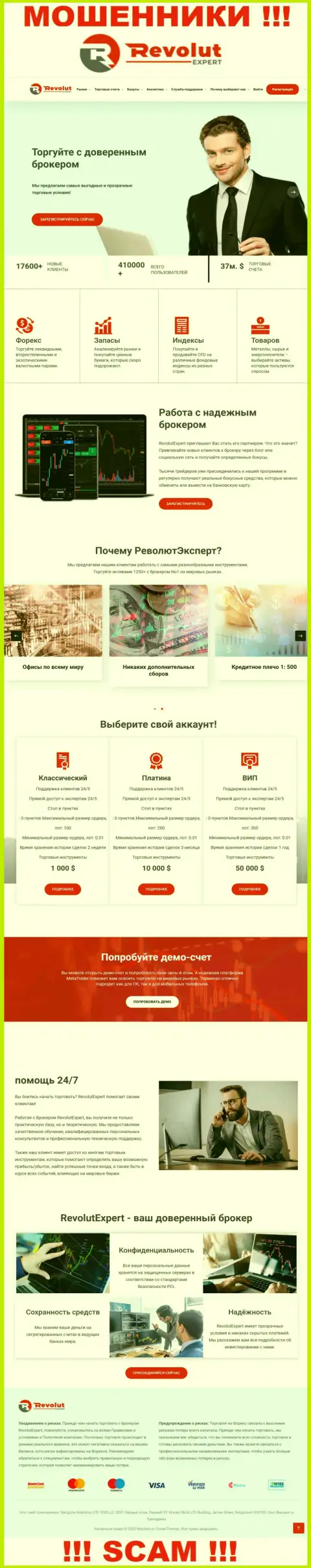 Внешний вид официального web-сайта противоправно действующей конторы Сангин Солюшинс ЛТД