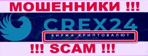 Направление деятельности компании Crex 24 - это замануха для доверчивых людей