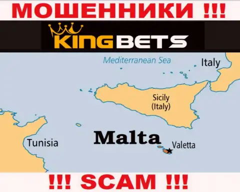 KingBets - это интернет кидалы, имеют оффшорную регистрацию на территории Malta