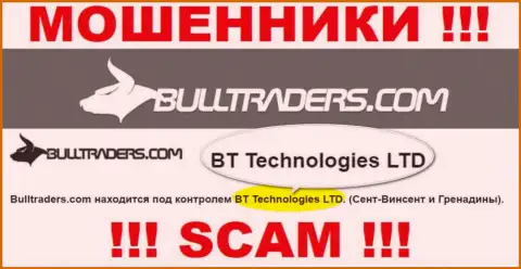 Контора, которая управляет мошенниками Bulltraders это BT Technologies LTD