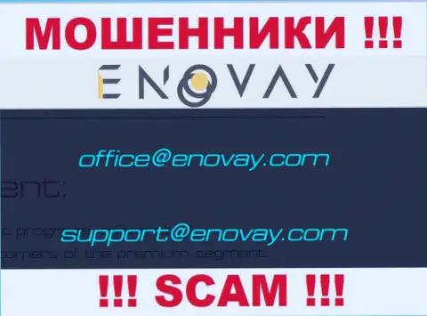 Адрес электронной почты, который internet-мошенники Eno Vay представили у себя на официальном информационном сервисе