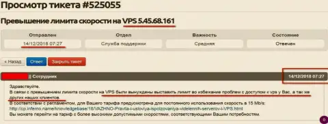 Хостер оповестил, что VPS сервера, на котором хостился интернет-сайт Forex-Brokers.Pro ограничен по скорости