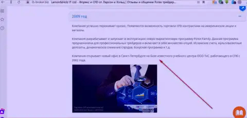 На официальном веб-сервисе ФОРЕКС брокерской конторы ЛарсонХольц отмечено, что организация Трейдинговая компания Санкт-Петербурга (ТКС) является ни кем иным, как ее региональным представительством